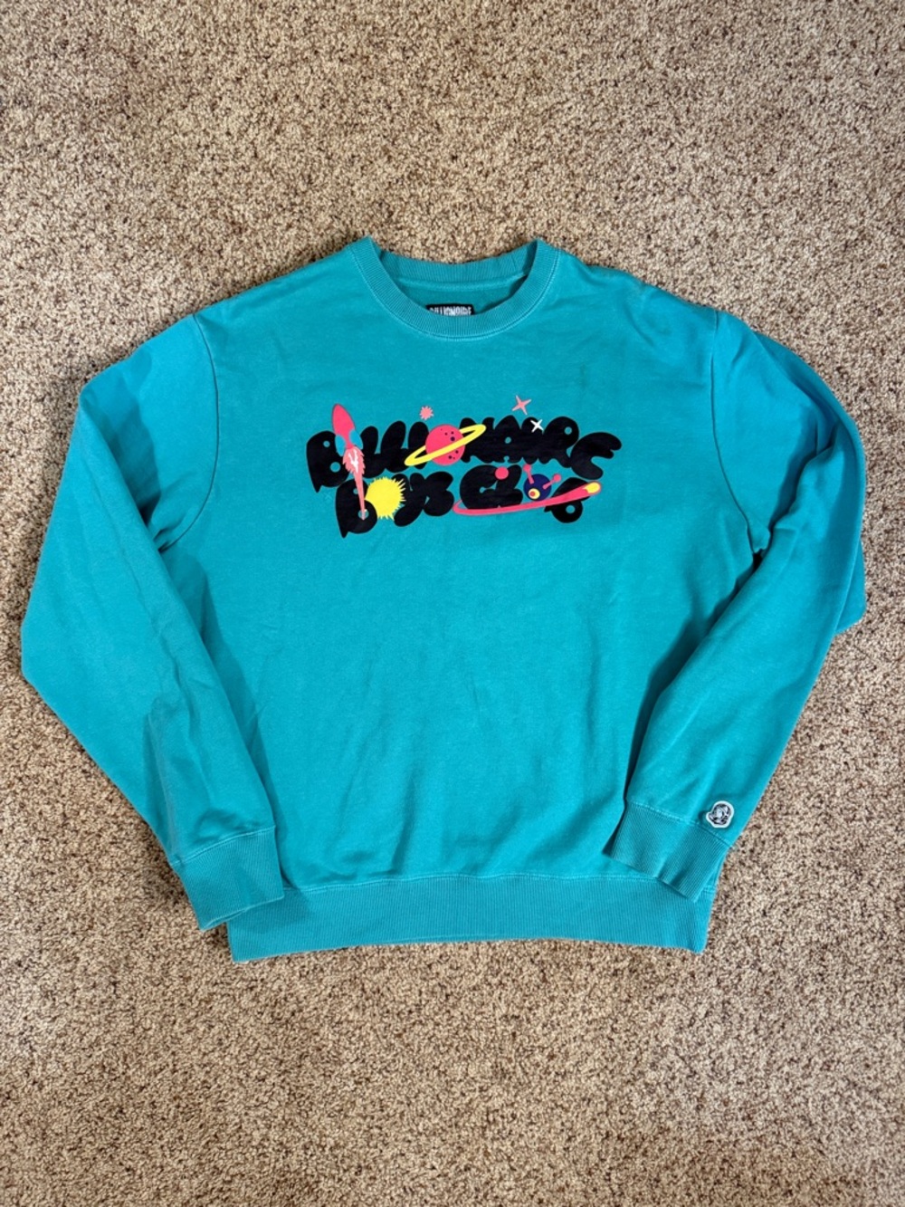 Billionaire Boys Club Turquoise Graphic Crewneck Sweatshirt - Men